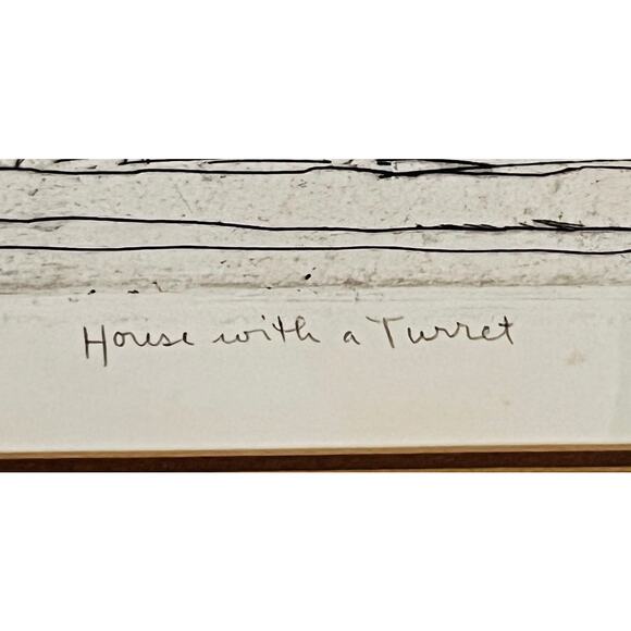 Frank Stack Etching "House With a Turret"-Signed-Numbered-Framed-Print-Fine Art - Picture 5 of 11
